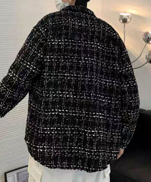 Theater code(シアターコード)の「▲tweed shirt jacket/ツイード シャツジャケット(シャツ/ブラウス・メンズ・ホワイト/ブラック・3/2)」の8枚目の写真