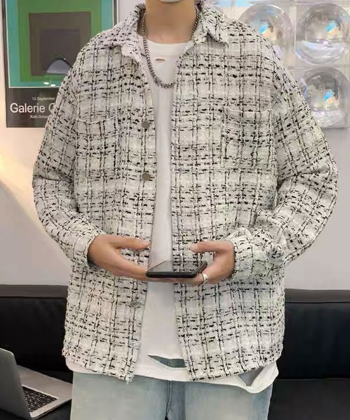 韓国 ツイードジャケット tweed holy in code