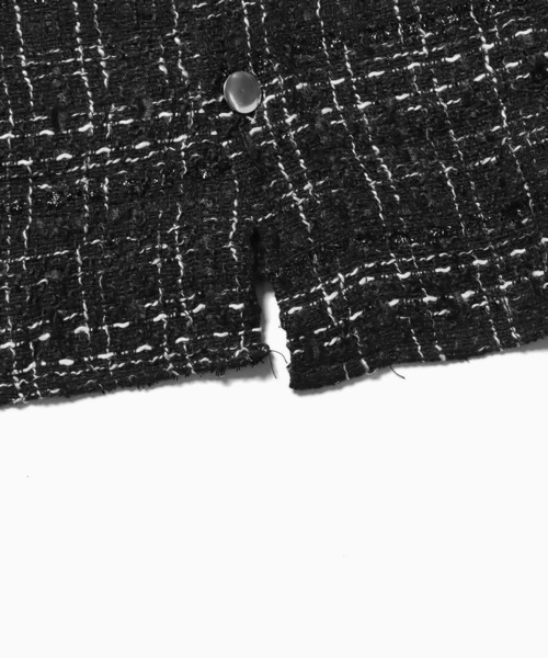 Theater code(シアターコード)の「▲tweed shirt jacket/ツイード シャツジャケット(シャツ/ブラウス・メンズ・ホワイト/ブラック・3/2)」の14枚目の写真