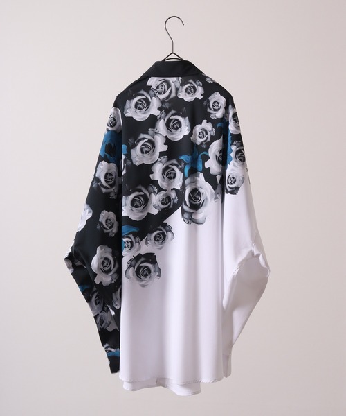 Floral print mode long sleeve shirt / 花柄プリントシャツ unisex（シャツ/ブラウス）｜REGIEVO（レジエボ）