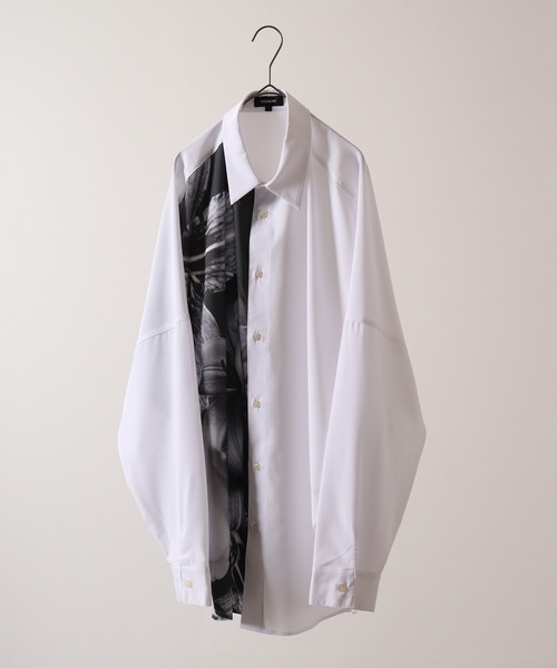 Floral print mode long sleeve shirt / 花柄プリントシャツ unisex（シャツ/ブラウス）｜REGIEVO（レジエボ）