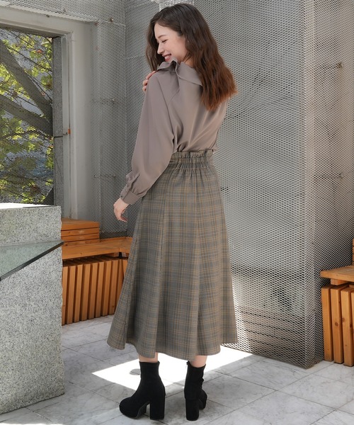 ASTORIA ODIER(アストリアオディール)の「配色リボンフリルギャザーブラウス(シャツ/ブラウス・レディース・アイボリー/グレイッシュベージュ/ピンクベージュ/ブラウン・MEDIUM)」の18枚目の写真