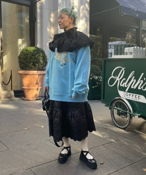 Candy Stripper(キャンディストリッパー)の「TINY CUPID SWEAT ワンピース(スウェット・レディース・ライトブルー/オフホワイト/ピンク/ブラック・2)」の19枚目の写真