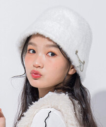 ZIDDY（ジディ）の「【 ニコ☆プチ 掲載 】蝶チャーム付きバケットハット（ハット・キッズ）」