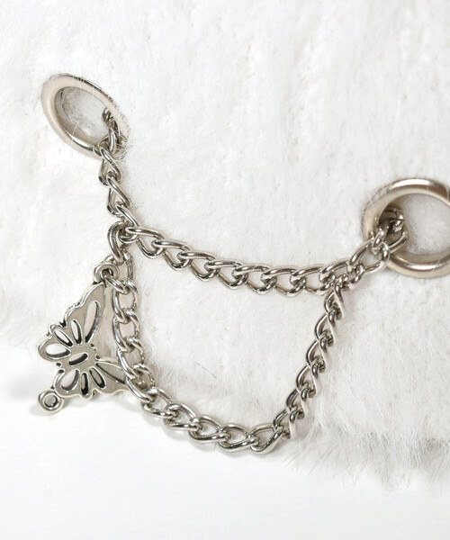 ZIDDY（ジディ）の「【 ニコ☆プチ 掲載 】蝶チャーム付きバケットハット（ハット・キッズ・オフホワイト/ブラック・FREE）」の9枚目の写真