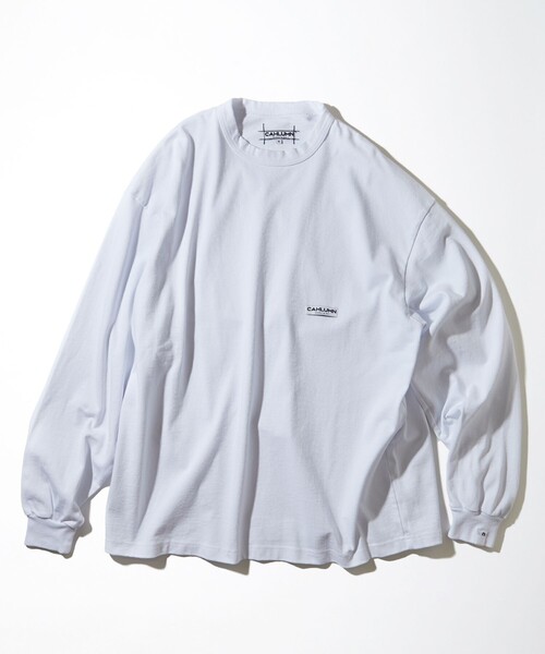 CAHLUMN(カウラム)の「CAHLUMN/カウラム Heavy Weight Jersey Long Sleeve Tee/ヘビーウェイト ジャージー ロングスリーブTシャツ(Tシャツ/カットソー・メンズ・ブルー/ネイビー/ライトグレー/ホワイト・XX-LARGE/X-LARGE/LARGE/MEDIUM)」の6枚目の写真