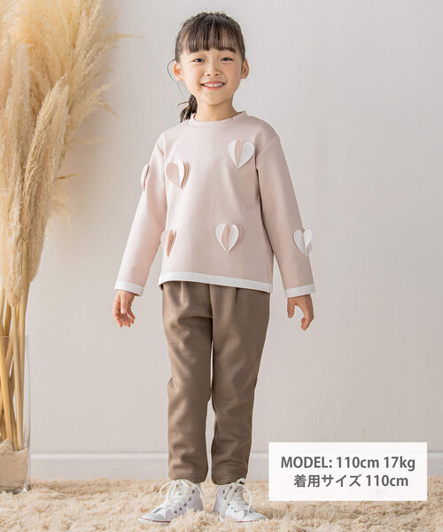 BeBe Petits Pois Vert(ベベプチポワヴェール)の「【店舗限定】ダンボールニットウエストリボンパンツ(95~150cm)(その他パンツ・キッズ・ブラック/ブラウン・110cm/95cm/120cm/100cm/130cm/150cm/140cm)」の17枚目の写真