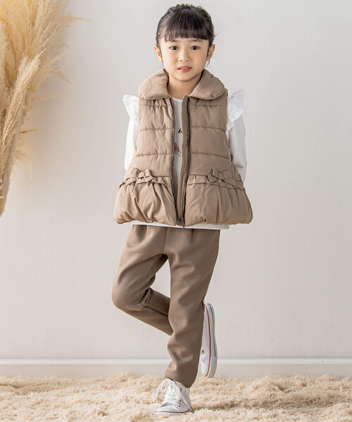 BeBe Petits Pois Vert(ベベプチポワヴェール)の「【店舗限定】ダンボールニットウエストリボンパンツ(95~150cm)(その他パンツ・キッズ・ブラック/ブラウン・110cm/95cm/120cm/100cm/130cm/150cm/140cm)」の9枚目の写真