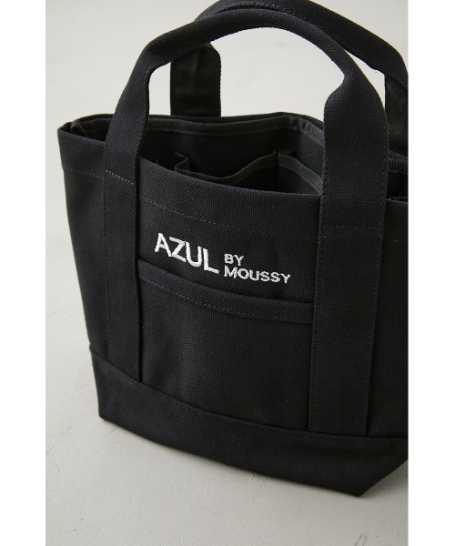 AZUL by moussy（アズールバイマウジー）の「AZULキャンバスパーティションミニバッグ（トートバッグ・メンズ・ブラック/ホワイト系その他/カーキ・FREE）」の3枚目の写真