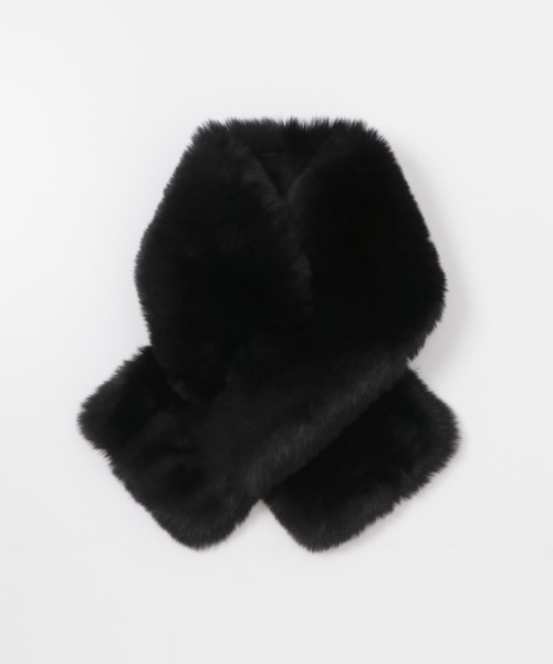 SENSE OF PLACE by URBAN RESEARCH（センスオブプレイスバイアーバンリサーチ）の「ボリュームエコファーティペット（マフラー・レディース・ブラック/ベージュ/チャコールグレー・ONE）」の18枚目の写真