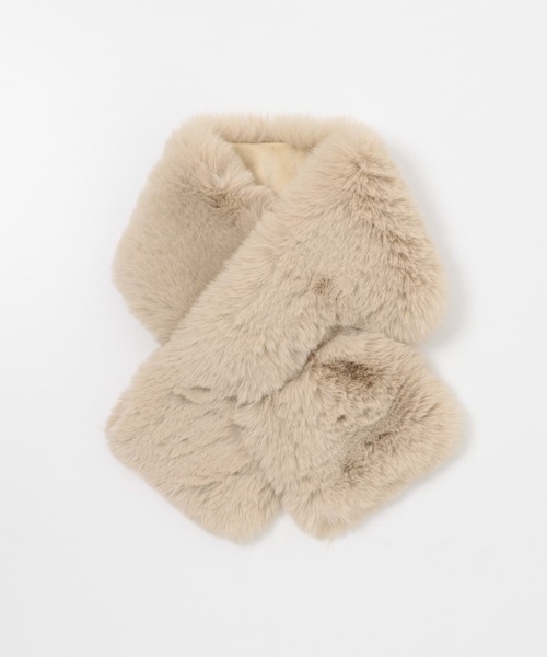 SENSE OF PLACE by URBAN RESEARCH（センスオブプレイスバイアーバンリサーチ）の「ボリュームエコファーティペット（マフラー・レディース・ブラック/ベージュ/チャコールグレー・ONE）」の20枚目の写真