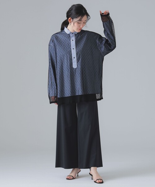 Room no.8（ルームエイト）の「ROOM NO.8 BLACK / ストライプ ドット シャツ（シャツ/ブラウス・レディース・ブラック・ONE SIZE）」の12枚目の写真