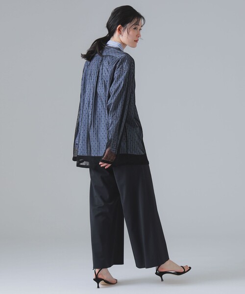 Room no.8（ルームエイト）の「ROOM NO.8 BLACK / ストライプ ドット シャツ（シャツ/ブラウス・レディース・ブラック・ONE SIZE）」の3枚目の写真