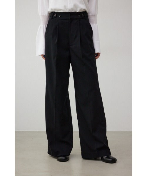 AZUL by moussy（アズールバイマウジー）の「B-HEATヴィーナスワイドパンツ（スラックス・レディース・グレー/ブラック/カーキ・MEDIUM/LARGE/SMALL）」の2枚目の写真