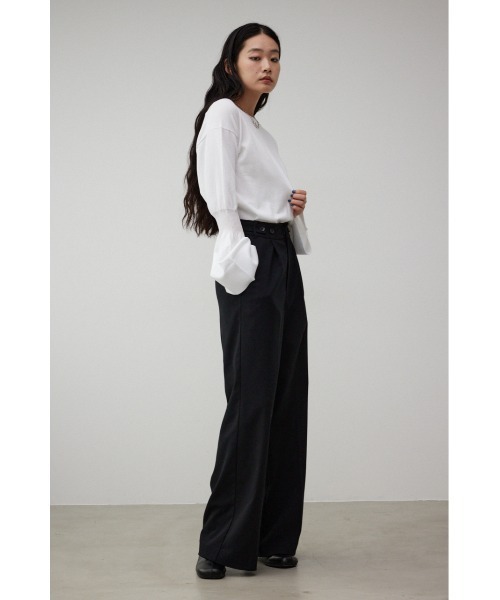 AZUL by moussy（アズールバイマウジー）の「B-HEATヴィーナスワイドパンツ（スラックス・レディース・グレー/ブラック/カーキ・MEDIUM/LARGE/SMALL）」の10枚目の写真