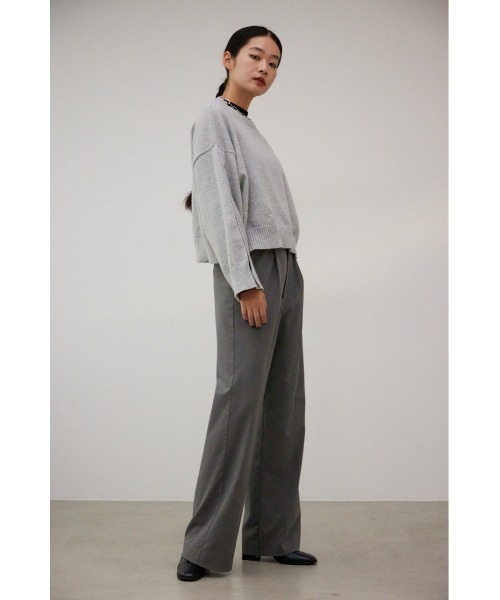 AZUL by moussy（アズールバイマウジー）の「B-HEATヴィーナスワイドパンツ（スラックス・レディース・グレー/ブラック/カーキ・MEDIUM/LARGE/SMALL）」の20枚目の写真