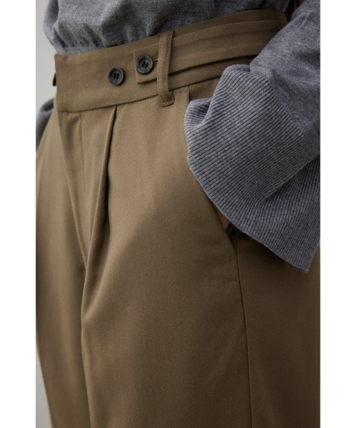 AZUL by moussy（アズールバイマウジー）の「B-HEATヴィーナスワイドパンツ（スラックス・レディース・グレー/ブラック/カーキ・MEDIUM/LARGE/SMALL）」の7枚目の写真