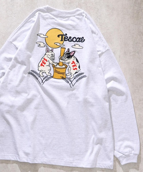 The Endless Summer(エンドレスサマー)の「TES MOON BUHI EMB LONG SLEEVE T-SHIRT / ロンT(Tシャツ/カットソー・メンズ・ダークグリーン/ネイビー/ブラック/ホワイト・LARGE/MEDIUM/X-LARGE/SMALL)」の9枚目の写真