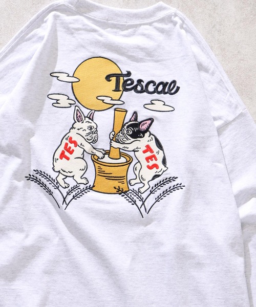 The Endless Summer(エンドレスサマー)の「TES MOON BUHI EMB LONG SLEEVE T-SHIRT / ロンT(Tシャツ/カットソー・メンズ・ダークグリーン/ネイビー/ブラック/ホワイト・LARGE/MEDIUM/X-LARGE/SMALL)」の10枚目の写真