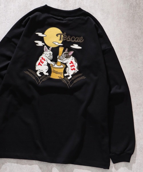 The Endless Summer(エンドレスサマー)の「TES MOON BUHI EMB LONG SLEEVE T-SHIRT / ロンT(Tシャツ/カットソー・メンズ・ダークグリーン/ネイビー/ブラック/ホワイト・LARGE/MEDIUM/X-LARGE/SMALL)」の14枚目の写真
