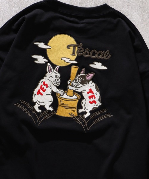 The Endless Summer(エンドレスサマー)の「TES MOON BUHI EMB LONG SLEEVE T-SHIRT / ロンT(Tシャツ/カットソー・メンズ・ダークグリーン/ネイビー/ブラック/ホワイト・LARGE/MEDIUM/X-LARGE/SMALL)」の15枚目の写真