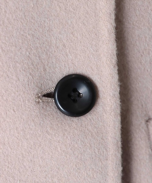 Jines（ジネス）の「シャルム加工ウールリバースタンドネックコート（その他アウター・レディース・ベージュ系/モカ・38）」の11枚目の写真