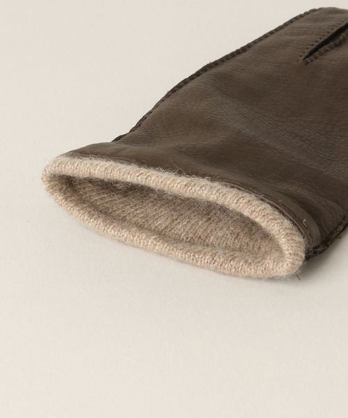 JOURNAL STANDARD（ジャーナルスタンダード）の「【Italguanto /イタルグアント】 DEERSKIN GLOVE：グローブ（手袋・レディース・カーキ/ブラック・FREE）」の3枚目の写真
