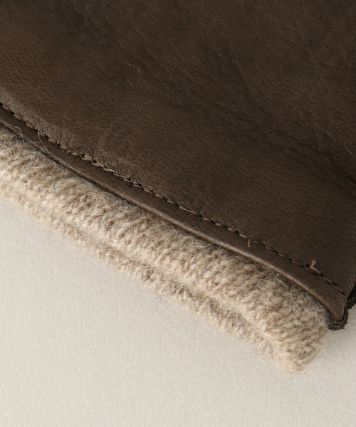 JOURNAL STANDARD（ジャーナルスタンダード）の「【Italguanto /イタルグアント】 DEERSKIN GLOVE：グローブ（手袋・レディース・カーキ/ブラック・FREE）」の7枚目の写真