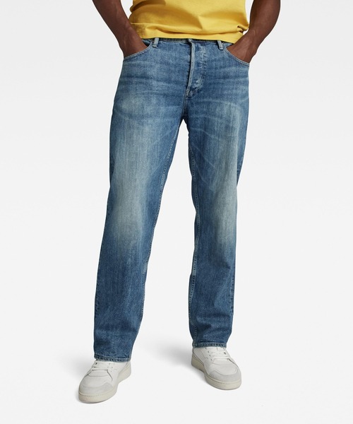 G-STAR（ジースター）の「DAKOTA REGULAR STRAIGHT JEANS/ヴィンテージライクレギュラーストレートジーンズ（デニムパンツ・メンズ・インディゴブルー・34/30/28/30/29/30/30/30/31/30/32/30/27/30/33/30/30/32/33/32/32/32）」の7枚目の写真
