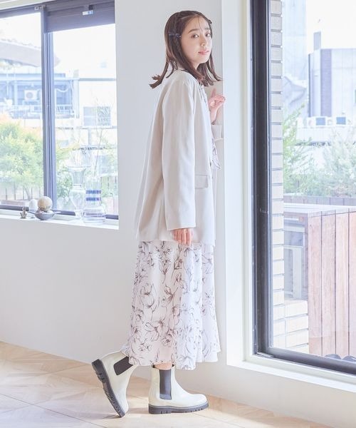 mysty woman(ミスティウーマン)の「袖スリットジャケット 100597(テーラードジャケット・レディース・ブラック系その他/モカ/ホワイト系その他・FREE)」の13枚目の写真