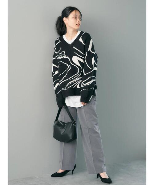 AMERICAN HOLIC(アメリカンホリック)の「バイパチラインアートニットプルオーバー(ニット/セーター・レディース・ブラック・M/L)」の19枚目の写真