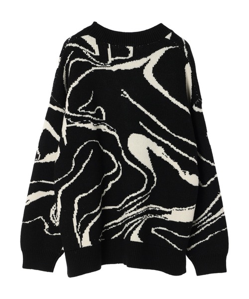 AMERICAN HOLIC(アメリカンホリック)の「バイパチラインアートニットプルオーバー(ニット/セーター・レディース・ブラック・M/L)」の3枚目の写真