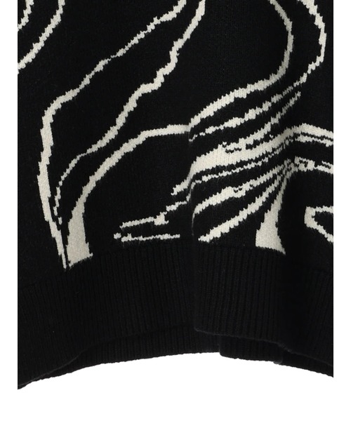 AMERICAN HOLIC(アメリカンホリック)の「バイパチラインアートニットプルオーバー(ニット/セーター・レディース・ブラック・M/L)」の4枚目の写真