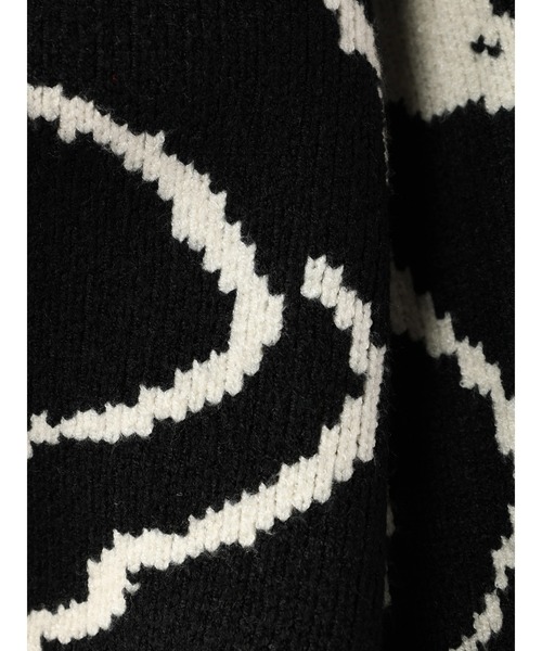 AMERICAN HOLIC(アメリカンホリック)の「バイパチラインアートニットプルオーバー(ニット/セーター・レディース・ブラック・M/L)」の5枚目の写真
