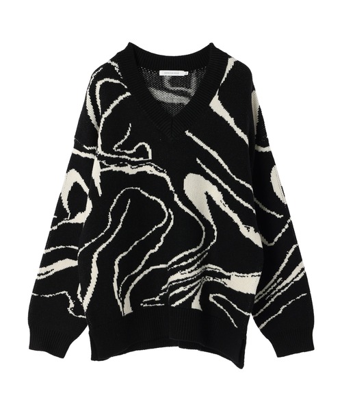 AMERICAN HOLIC(アメリカンホリック)の「バイパチラインアートニットプルオーバー(ニット/セーター・レディース・ブラック・M/L)」の8枚目の写真