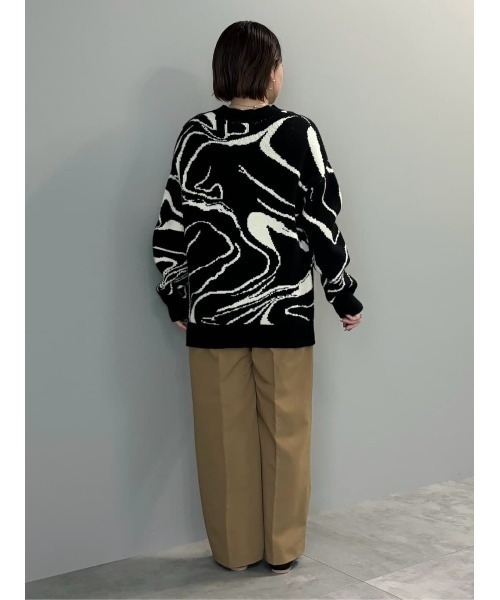 AMERICAN HOLIC(アメリカンホリック)の「バイパチラインアートニットプルオーバー(ニット/セーター・レディース・ブラック・M/L)」の12枚目の写真