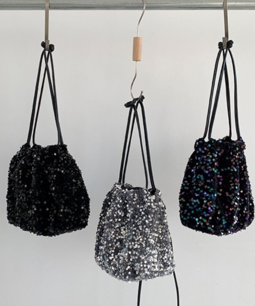 Ritzy（リッツィー）の「スパンコール巾着ショルダーバッグ（ショルダーバッグ・レディース・シルバー/ブラック系2/ブラック系1・FREE）」の22枚目の写真