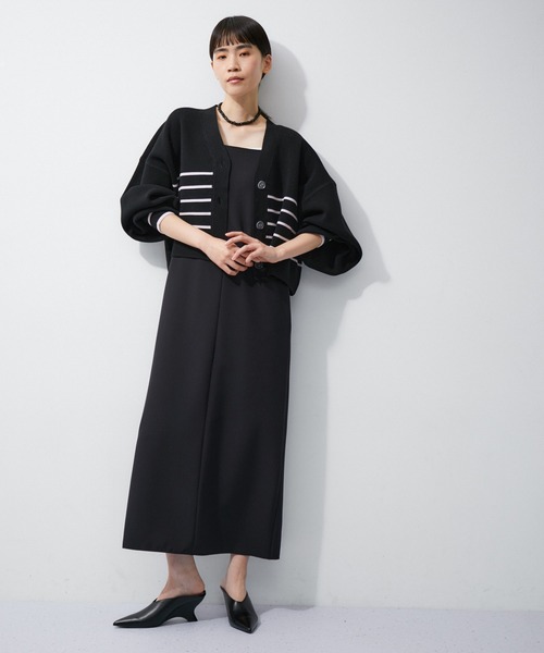 ADAM ET ROPE'（アダムエロペ）の「ミラノリブニットカーディガン（カーディガン/ボレロ・レディース・ブラック系その他2/ピンク系その他2/ホワイト系その他3・FREE）」の4枚目の写真