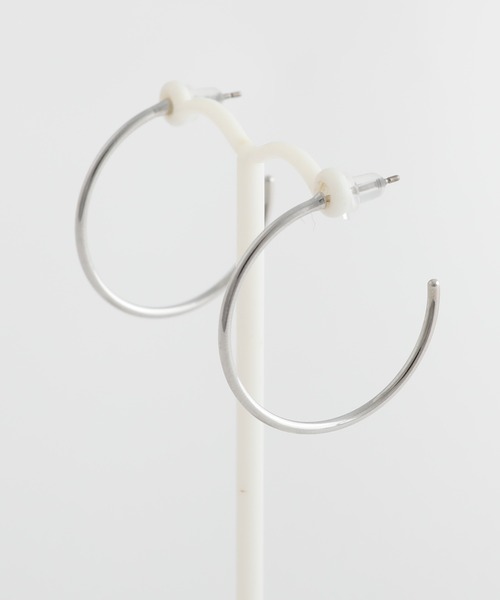 JewCas（ジュアキャス）の「ノットアレ【金属アレルギー対応】 シンプル リングHoopピアス[NOA0105]（ピアス（両耳用）・レディース・シルバー/ゴールド・FREE）」の9枚目の写真