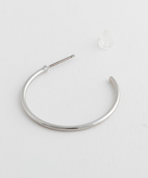 JewCas（ジュアキャス）の「ノットアレ【金属アレルギー対応】 シンプル リングHoopピアス[NOA0105]（ピアス（両耳用）・レディース・シルバー/ゴールド・FREE）」の10枚目の写真