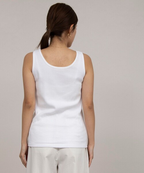 NOLLEY’S(ノーリーズ)の「プレミアムテレコアシメ2WAYタンクトップ(タンクトップ・レディース・ベージュ/ブラック/ホワイト・FREE)」の19枚目の写真