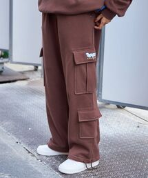 SEQUENZ（シークエンズ）の「＊新色追加【SEQUENZ】 90s UTILITY CARGO SWEAT PANTS / ロゴ 刺繍 カーゴ ポケット スウェット パンツ ドローコード ブランドネーム ワイドシルエット【セットアップ対応】（カーゴパンツ）」