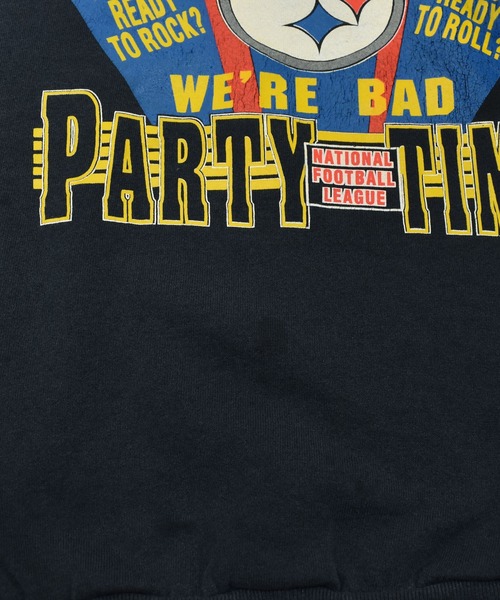 NBA/NFL/NHL/MLB（エヌビーエーエヌエフエルエヌエイチエルエムエルビー）の「【ヴィンテージ古着】90's NFL ”PITTSBURGH STEELERS” クルーネックスウェット USA製（スウェット・メンズ・ブラック・X-LARGE）」の6枚目の写真