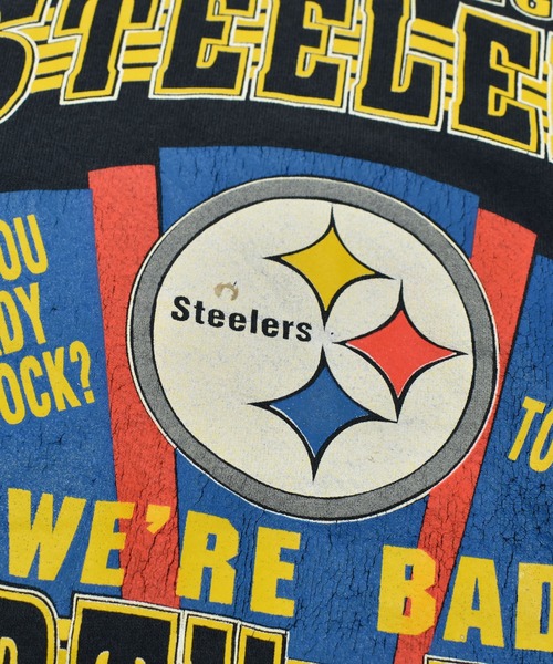 NBA/NFL/NHL/MLB（エヌビーエーエヌエフエルエヌエイチエルエムエルビー）の「【ヴィンテージ古着】90's NFL ”PITTSBURGH STEELERS” クルーネックスウェット USA製（スウェット・メンズ・ブラック・X-LARGE）」の8枚目の写真