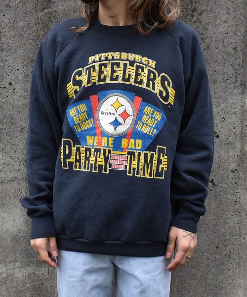 NBA/NFL/NHL/MLB（エヌビーエーエヌエフエルエヌエイチエルエムエルビー）の「【ヴィンテージ古着】90's NFL ”PITTSBURGH STEELERS” クルーネックスウェット USA製（スウェット・メンズ・ブラック・X-LARGE）」の13枚目の写真