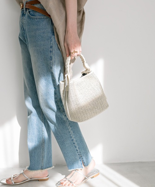 【新品同様】今期 リヴドロワCITYバスケットトート2 かごバック 新品同様】今期 リヴドロワCITYバスケットトート2 かごバック