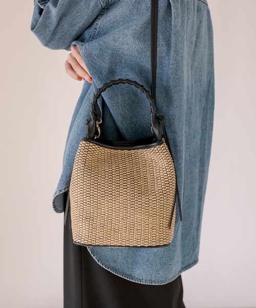 RIVE DROITE（リヴドロワ）の「CITY BASKETハンドバッグ（ハンドバッグ・レディース・ブラック/アイボリー・FREE）」の19枚目の写真