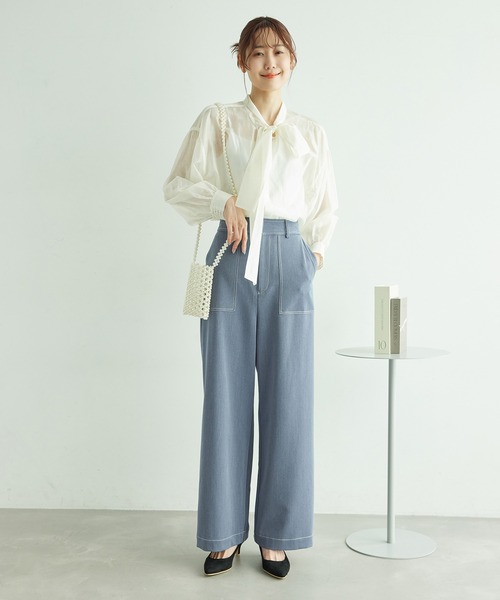 ROPE' PICNIC（ロペピクニック）の「【ご好評につき追加生産】ベイカーパンツ（その他パンツ・レディース・ベージュ/ネイビー/オフホワイト・38/40/36）」の14枚目の写真