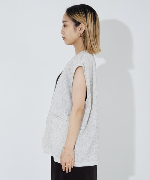 NOMINE（ノミネ）の「【セットアップ着用可】SHINE/ツイードベスト（ベスト・レディース・シルバー/ブラック/オフホワイト・フリー）」の22枚目の写真