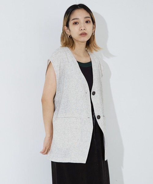 NOMINE（ノミネ）の「【セットアップ着用可】SHINE/ツイードベスト（ベスト・レディース・シルバー/ブラック/オフホワイト・フリー）」の15枚目の写真